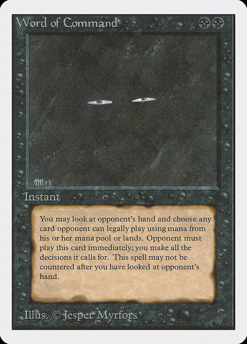 Word of Command card from Unlimited Edition