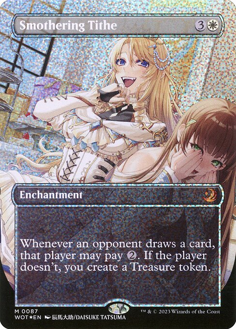 Smothering Tithe (Anime Borderless) (Confetti Foil) 87 card from Wilds of Eldraine: Enchanting Tales