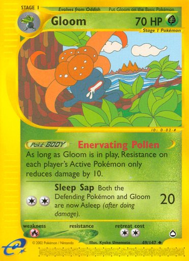 Gloom 049/147 card from Aquapolis