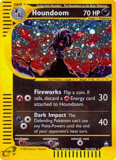Houndoom (H11) H11/H32 card from Aquapolis