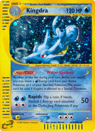 Kingdra (H14) H14/H32 card from Aquapolis