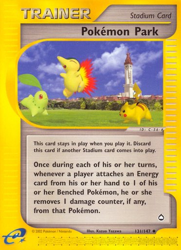 Pokemon Park 131/147 card from Aquapolis