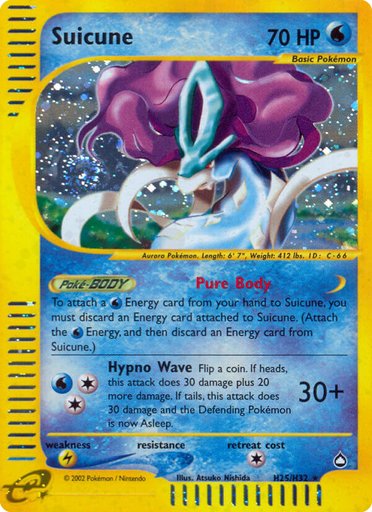 Suicune (H25) H25/H32 card from Aquapolis