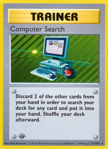 Computer Search 071/102 card from Base Set (Shadowless)