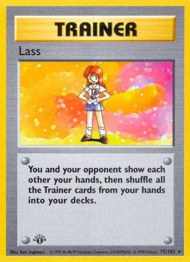 Lass 075/102 card from Base Set (Shadowless)