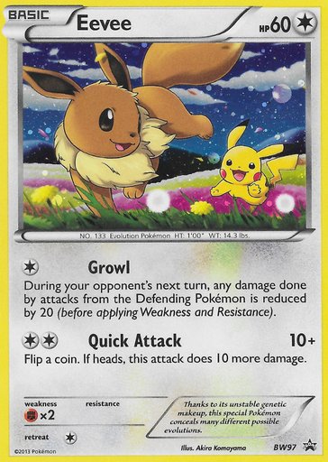Eevee BW97 card from Black and White Promos