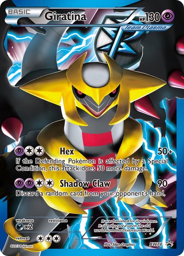 Giratina (Team Plasma) BW74 card from Black and White Promos
