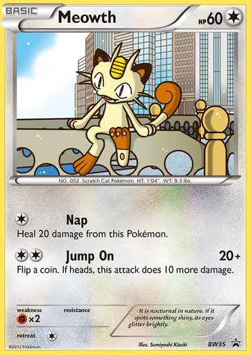 Meowth BW35 card from Black and White Promos