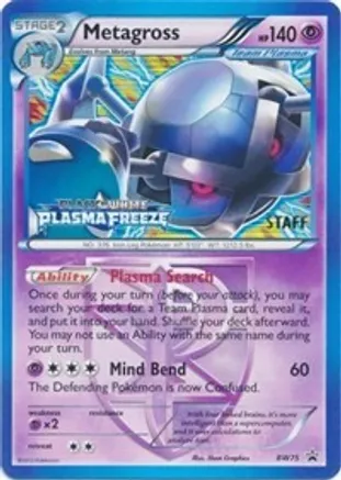 Metagross (Team Plasma) (Prerelease) [Staff] BW75 card from Black and White Promos