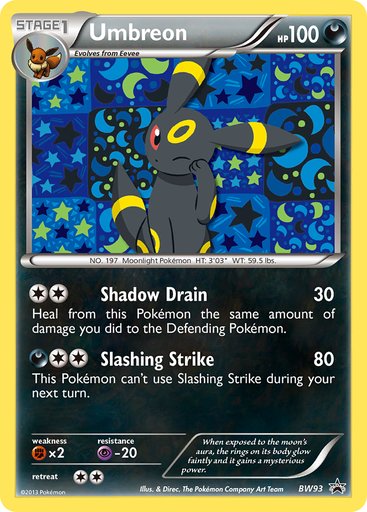 Umbreon BW93 card from Black and White Promos
