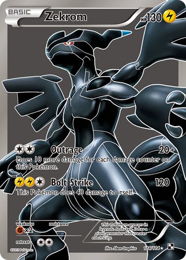Zekrom (114 Full Art) 114/114 card from Black and White