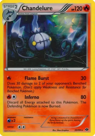 Chandelure (Cracked Ice Holo) 020/099 card from Blister Exclusives