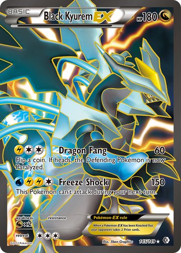 Black Kyurem EX (145 Full Art) 145/149 card from Boundaries Crossed