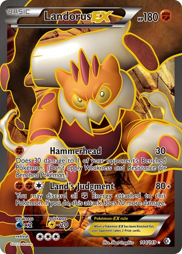 Landorus EX (144 Full Art) 144/149 card from Boundaries Crossed