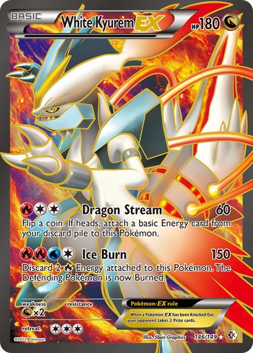 White Kyurem EX (146 Full Art) 146/149 card from Boundaries Crossed