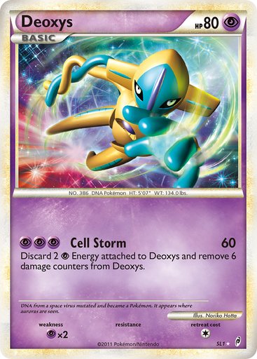 Deoxys (Shiny) SL1 card from Call of Legends