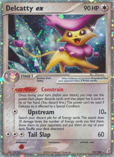 Delcatty ex 91/100 card from Crystal Guardians