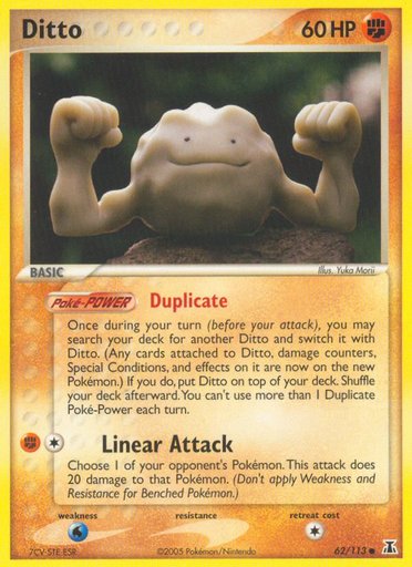 Ditto (Geodude) 62/113 card from Delta Species