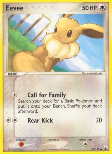 Eevee 69/113 card from Delta Species