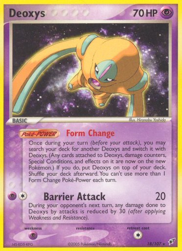 Deoxys (Defense Forme) 18/107 card from Deoxys