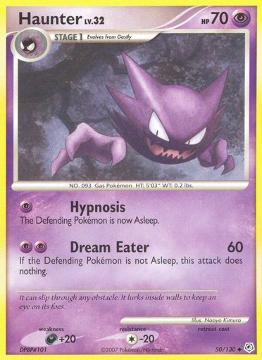 Haunter 50/130 card from Diamond and Pearl