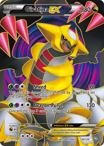 Giratina EX (124 Full Art) 124/124 card from Dragons Exalted