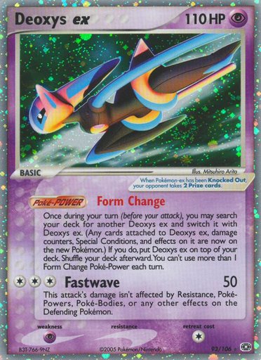 Deoxys ex (Speed Forme) 93/106 card from Emerald