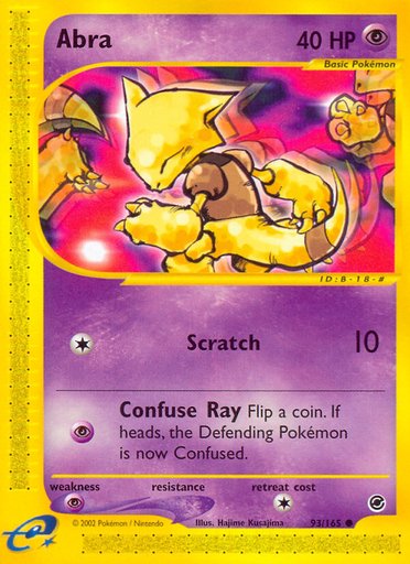 Abra 093/165 card from Expedition