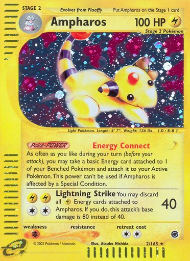 Ampharos (2) 002/165 card from Expedition