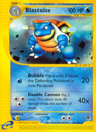 Blastoise (36) 036/165 card from Expedition