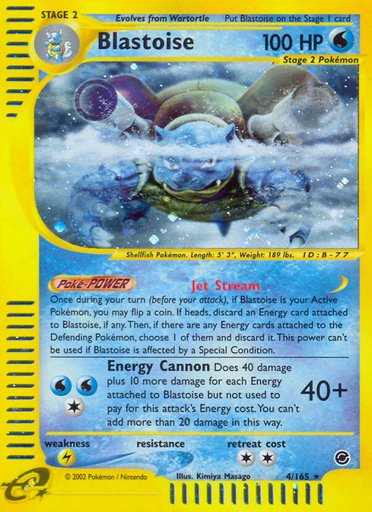 Blastoise (4) 004/165 card from Expedition