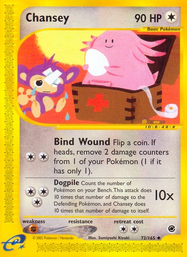 Chansey 072/165 card from Expedition