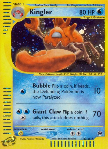 Kingler (15) 015/165 card from Expedition