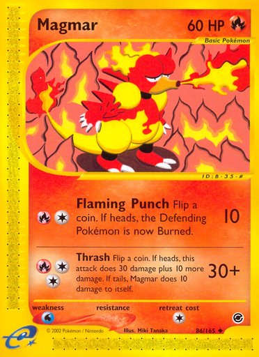 Magmar 086/165 card from Expedition