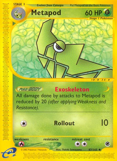 Metapod 087/165 card from Expedition