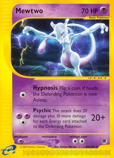 Mewtwo (56) 056/165 card from Expedition