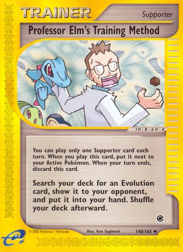 Professor Elm's Training Method 148/165 card from Expedition