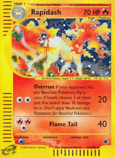 Rapidash (26) 026/165 card from Expedition