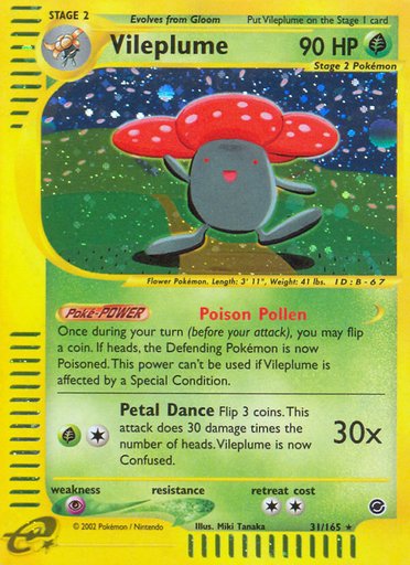 Vileplume (31) 031/165 card from Expedition