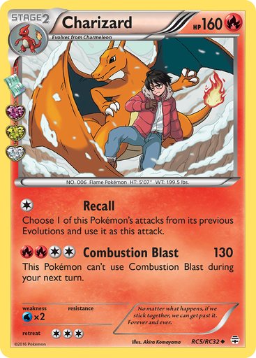 Charizard RC5/RC32 card from Generations: Radiant Collection
