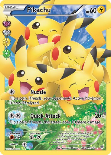 Pikachu (Full Art) RC29/RC32 card from Generations: Radiant Collection