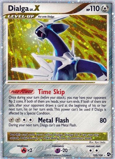 Dialga LV.X 105/106 card from Great Encounters