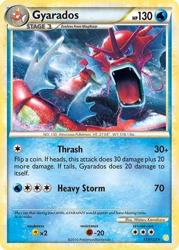 Gyarados (Red) 123/123 card from HeartGold SoulSilver