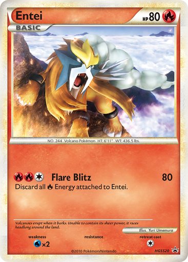 Entei HGSS20 card from HGSS Promos