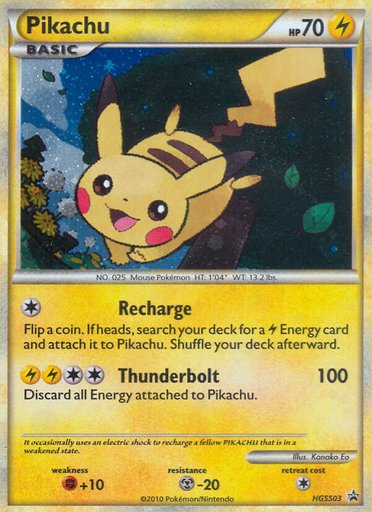 Pikachu HGSS03 card from HGSS Promos