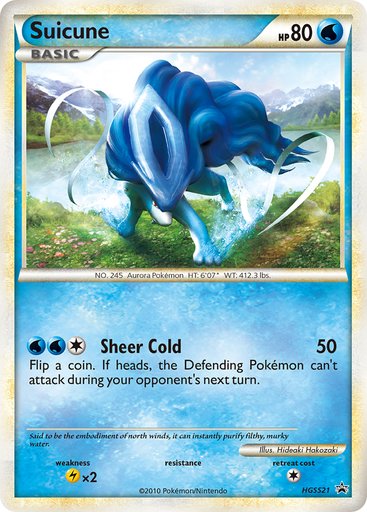 Suicune HGSS21 card from HGSS Promos