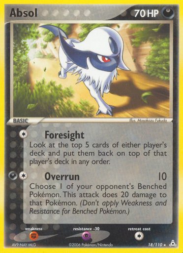 Absol 18/110 card from Holon Phantoms