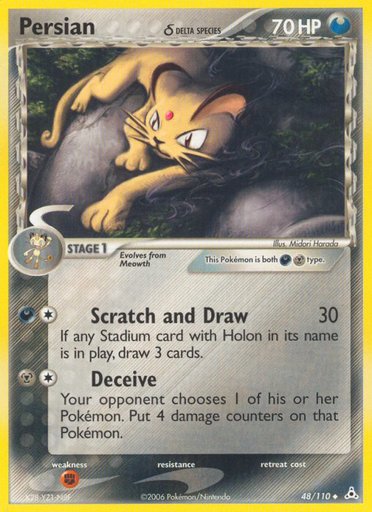 Persian (Delta Species) 48/110 card from Holon Phantoms