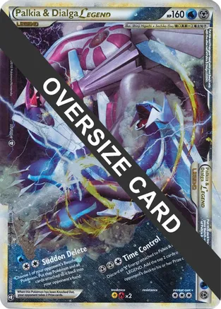 Palkia & Dialga Legends - 101/102 + 102/102 (Single Oversized Promo) 101/102 + 102/102 card from Jumbo Cards
