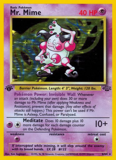 Mr. Mime (6) 06/64 card from Jungle